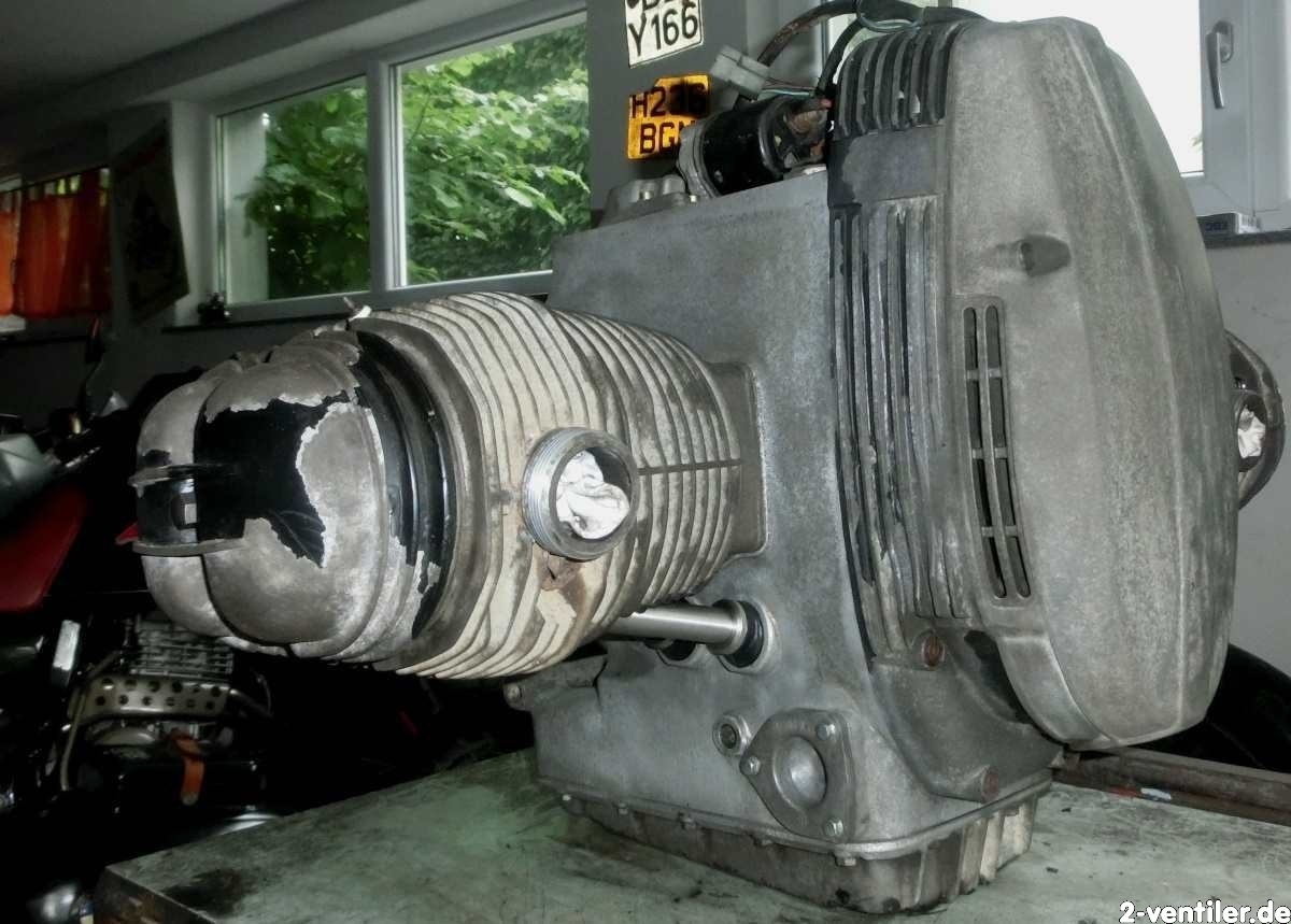 BMW R80 Motor abgedichtet